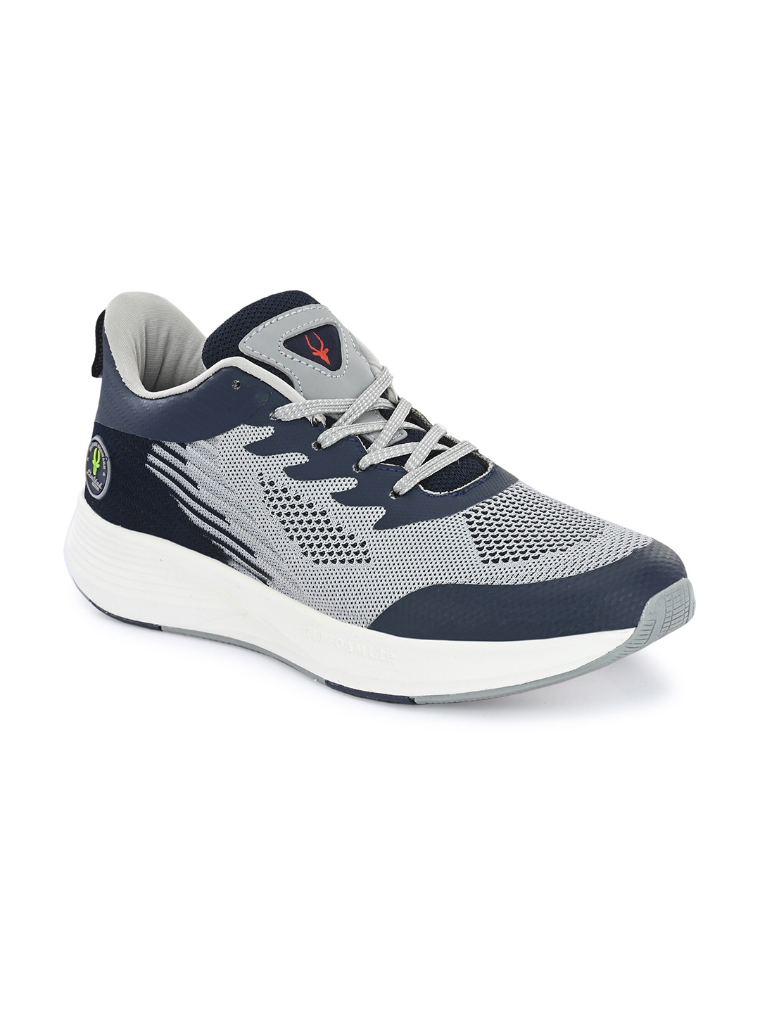 

HIROLAS Men Mesh Lace-Up Running Shoes, Grey