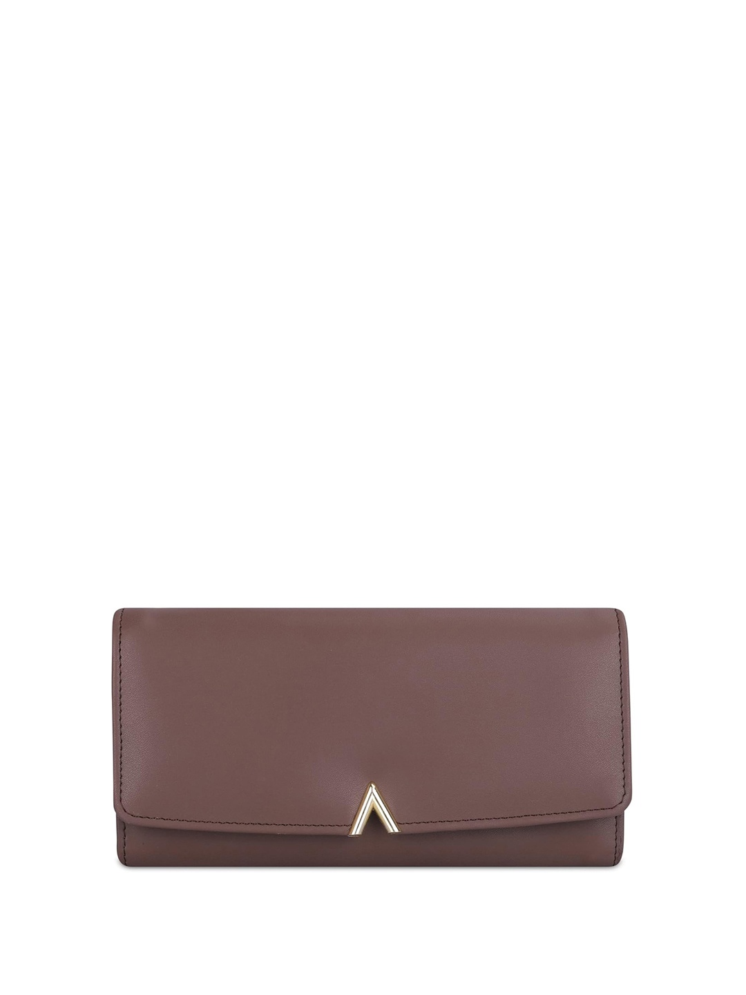 

THE CLOWNFISH FashionFinesse Women Coffee Brown Leather Three Fold Wallet