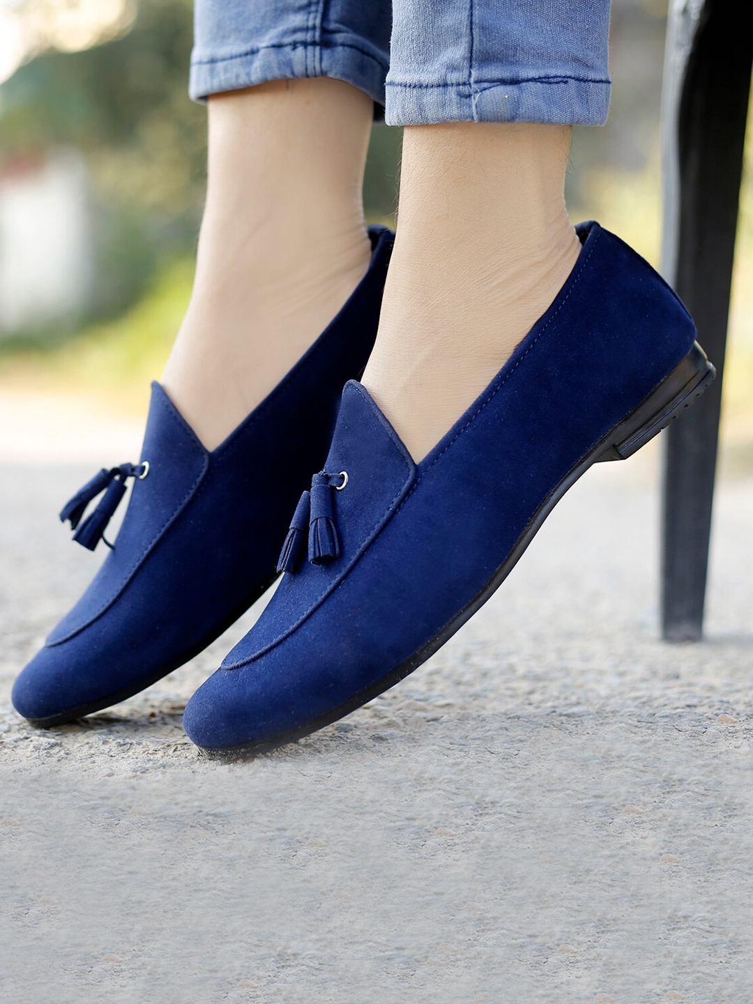 

Bxxy Men Slip On Tassel Loafers, Blue