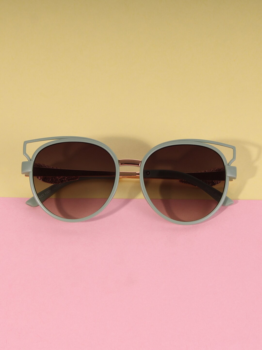 

DukieKooky Kids Lens & Cateye Sunglasses with UV Protected Lens DKSG397I, Brown