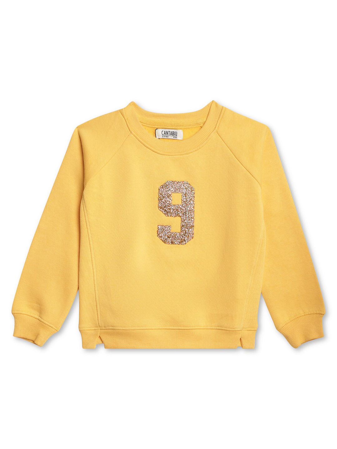 

Cantabil Girls Embellished Fleece Sweatshirt, Yellow