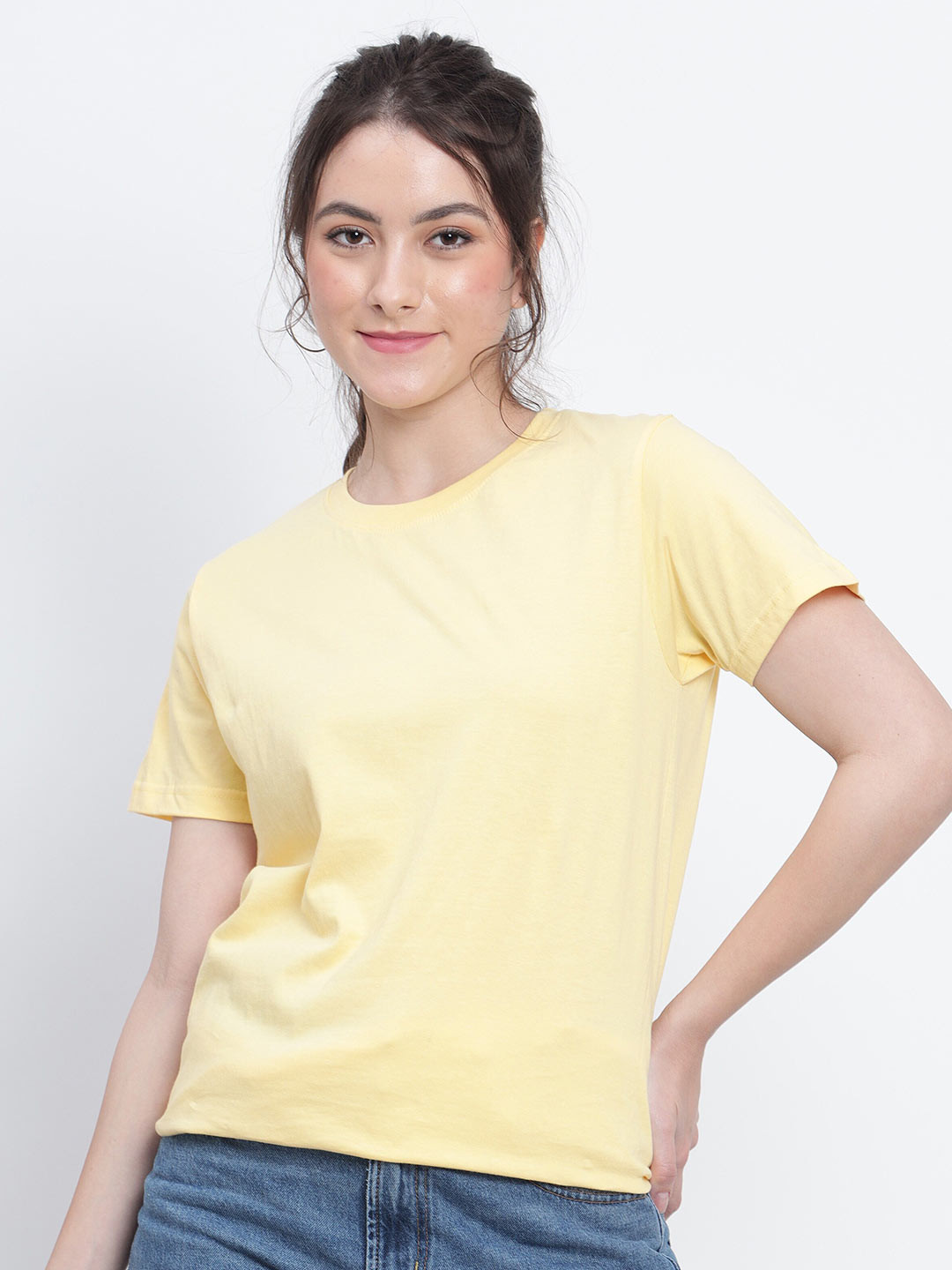 

T-SHIRT TRUCK Casual Cotton T-shirt, Yellow
