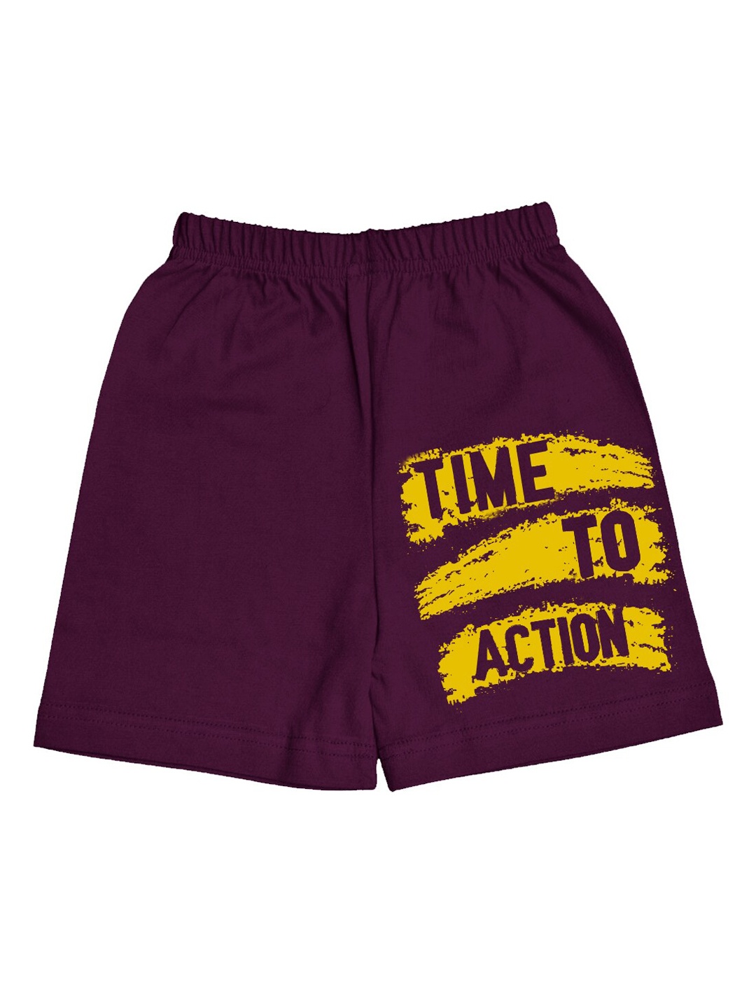 

A.T.U.N. Boys Typography Printed Cotton Casual Shorts, Burgundy