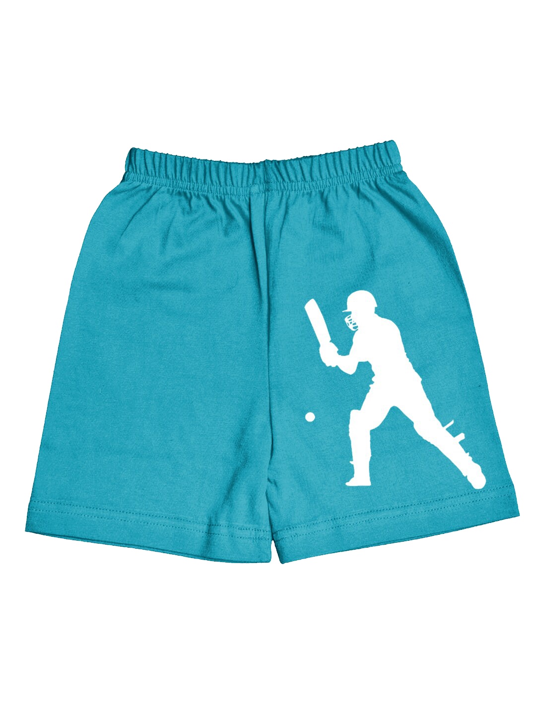 

A.T.U.N. Boys Graphic Printed Mid Rise Knitted Cotton Shorts, Teal