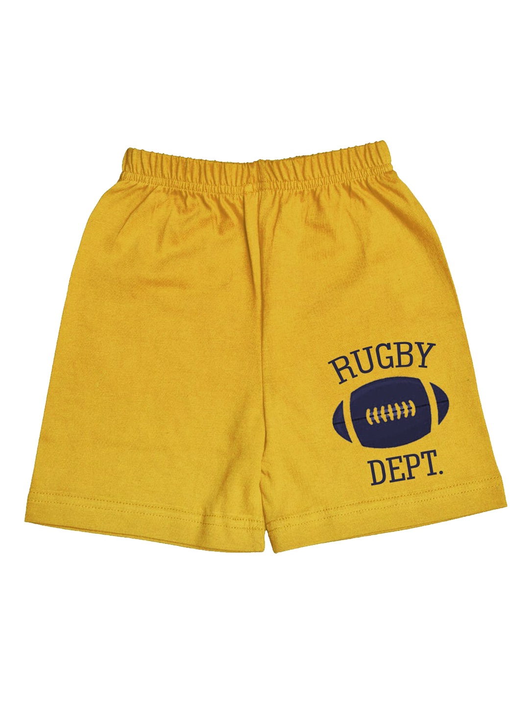 

A.T.U.N. Boys Mid-Rise Typography Printed Casual Cotton Shorts, Mustard