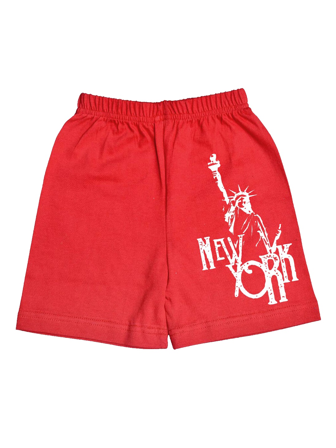 

A.T.U.N. Boys Typography Printed Mid-Rise Cotton Shorts, Red