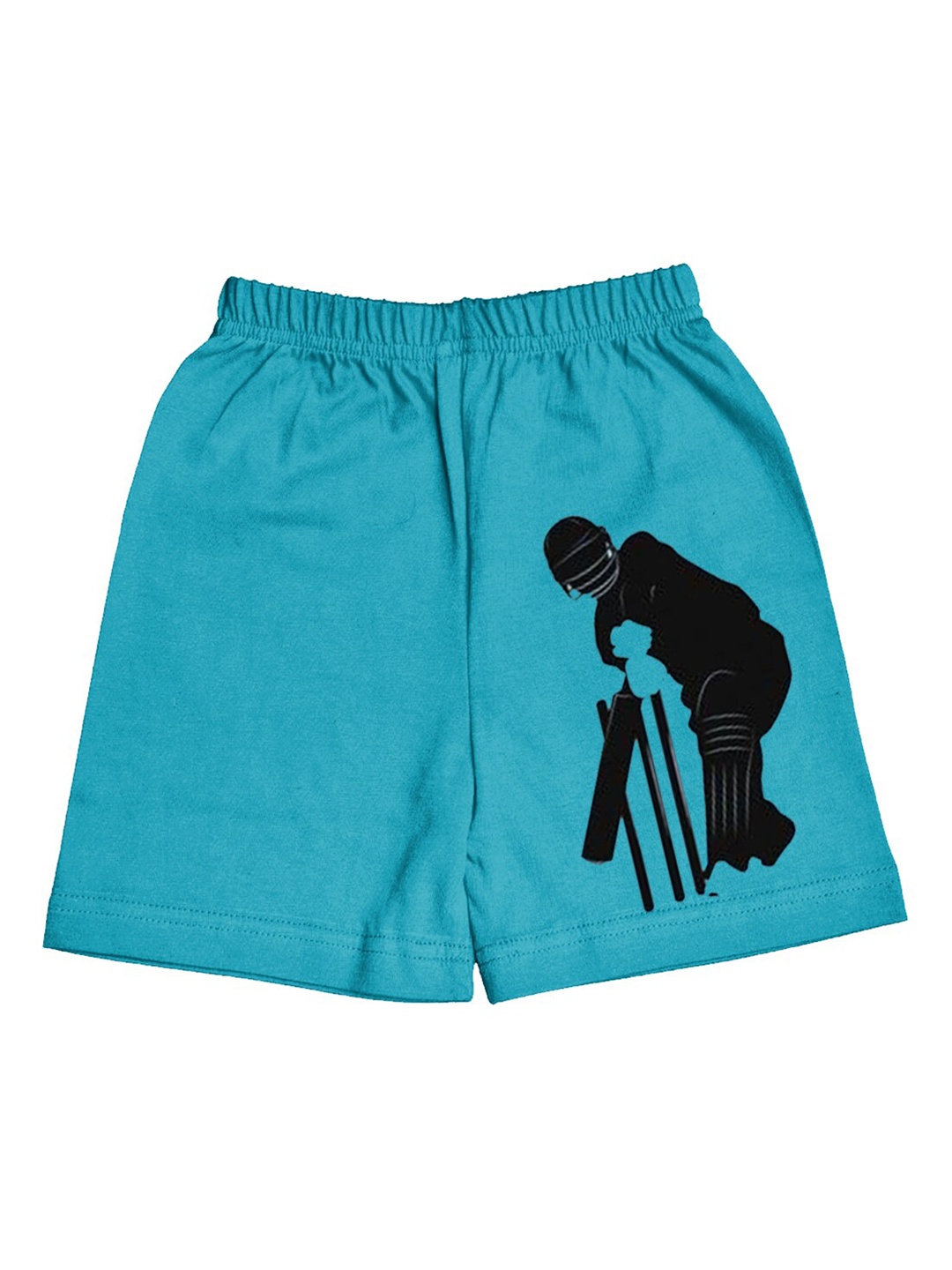 

A.T.U.N. Boys Graphic Printed Mid-Rise Cotton Shorts, Teal