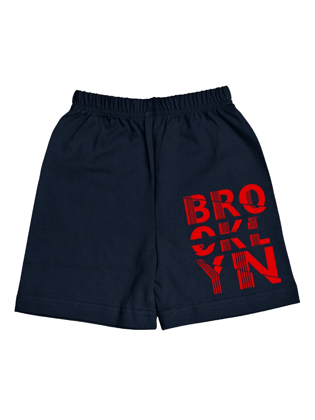 

A.T.U.N. Boys Typography Printed Cotton Casual Shorts, Navy blue