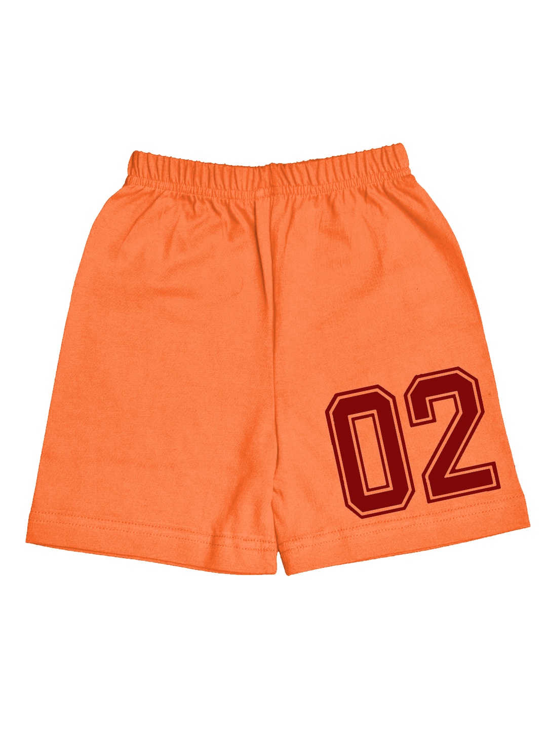 

A.T.U.N. Kids Boys Typography Printed Cotton Shorts, Orange