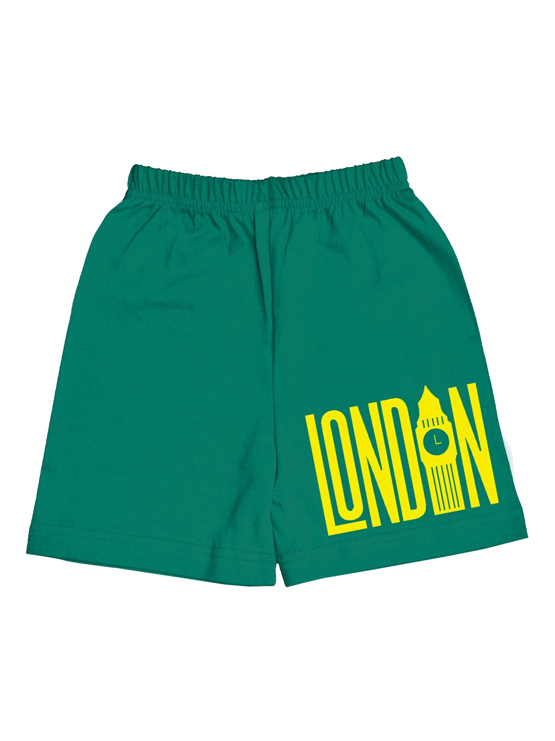 

A.T.U.N. Boys Typography Printed Mid-Rise Cotton Shorts, Green