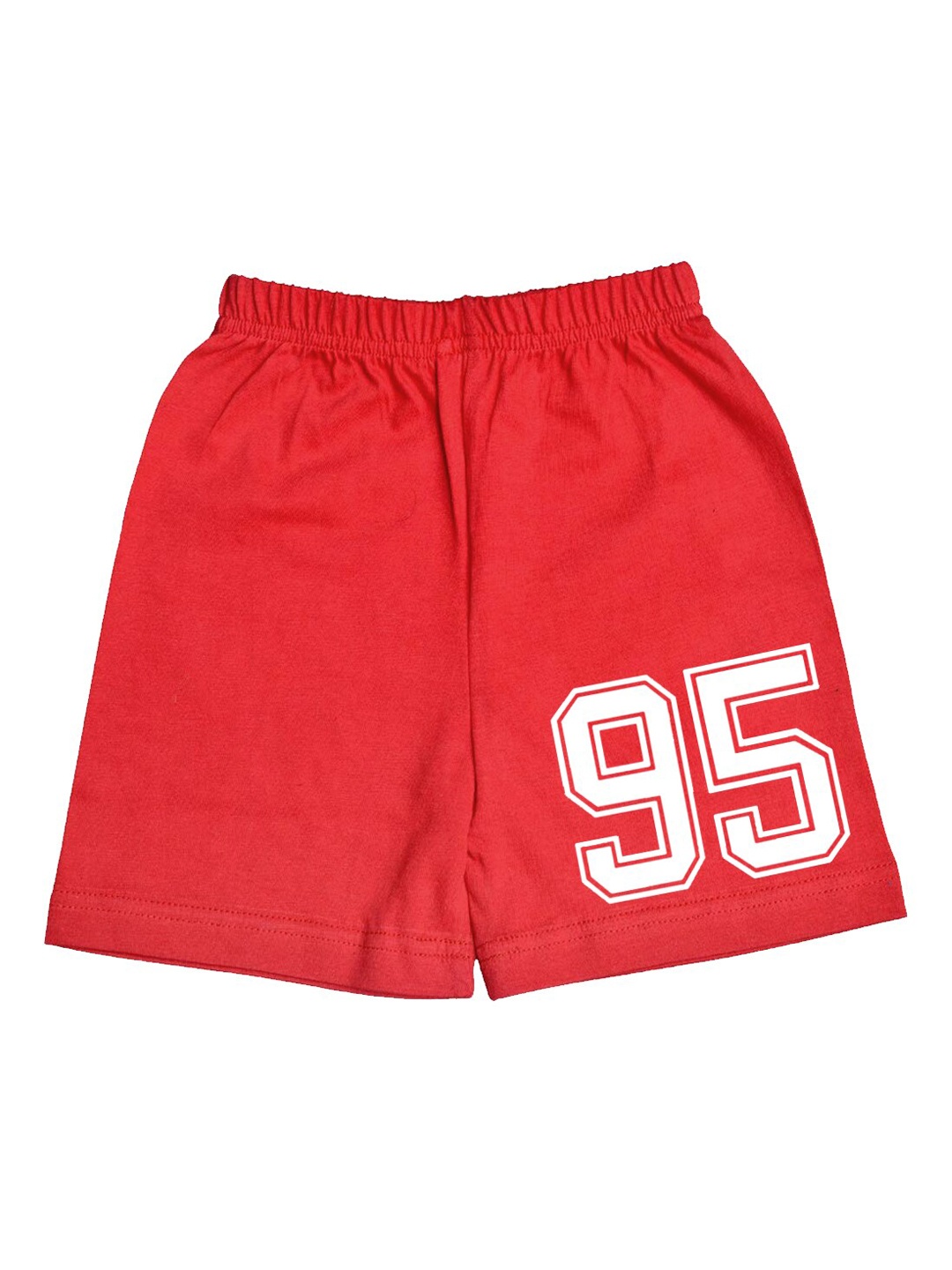 

A.T.U.N. Boys Typography Printed Mid-Rise Cotton Shorts, Red