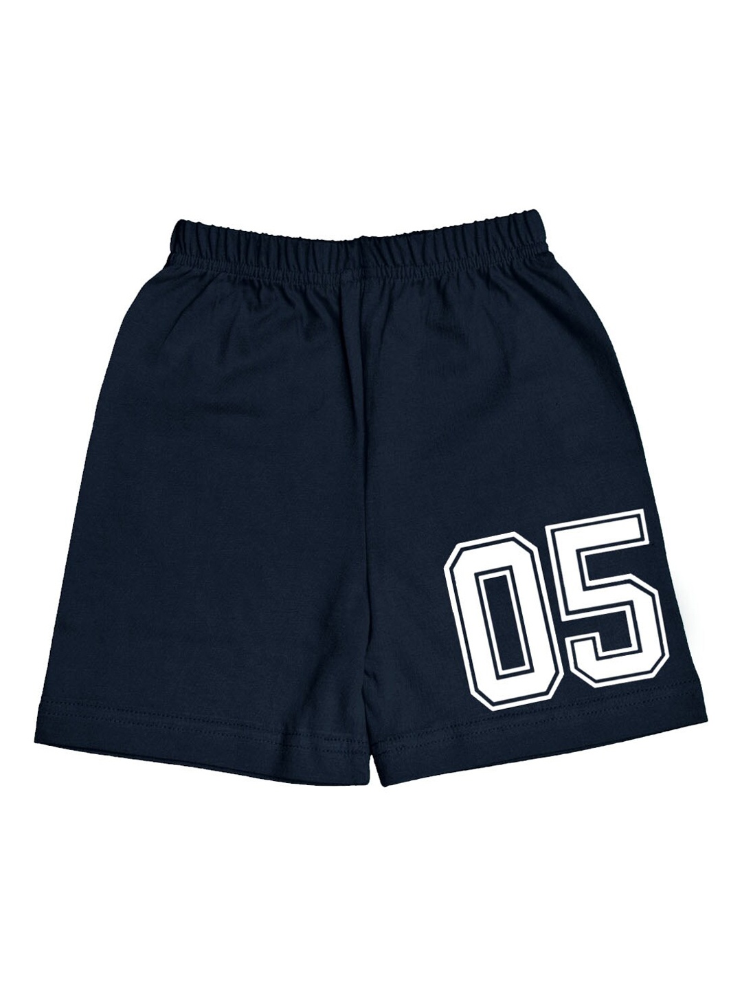

A.T.U.N. Boys Typography Printed Mid-Rise Knee Length Cotton Shorts, Navy blue