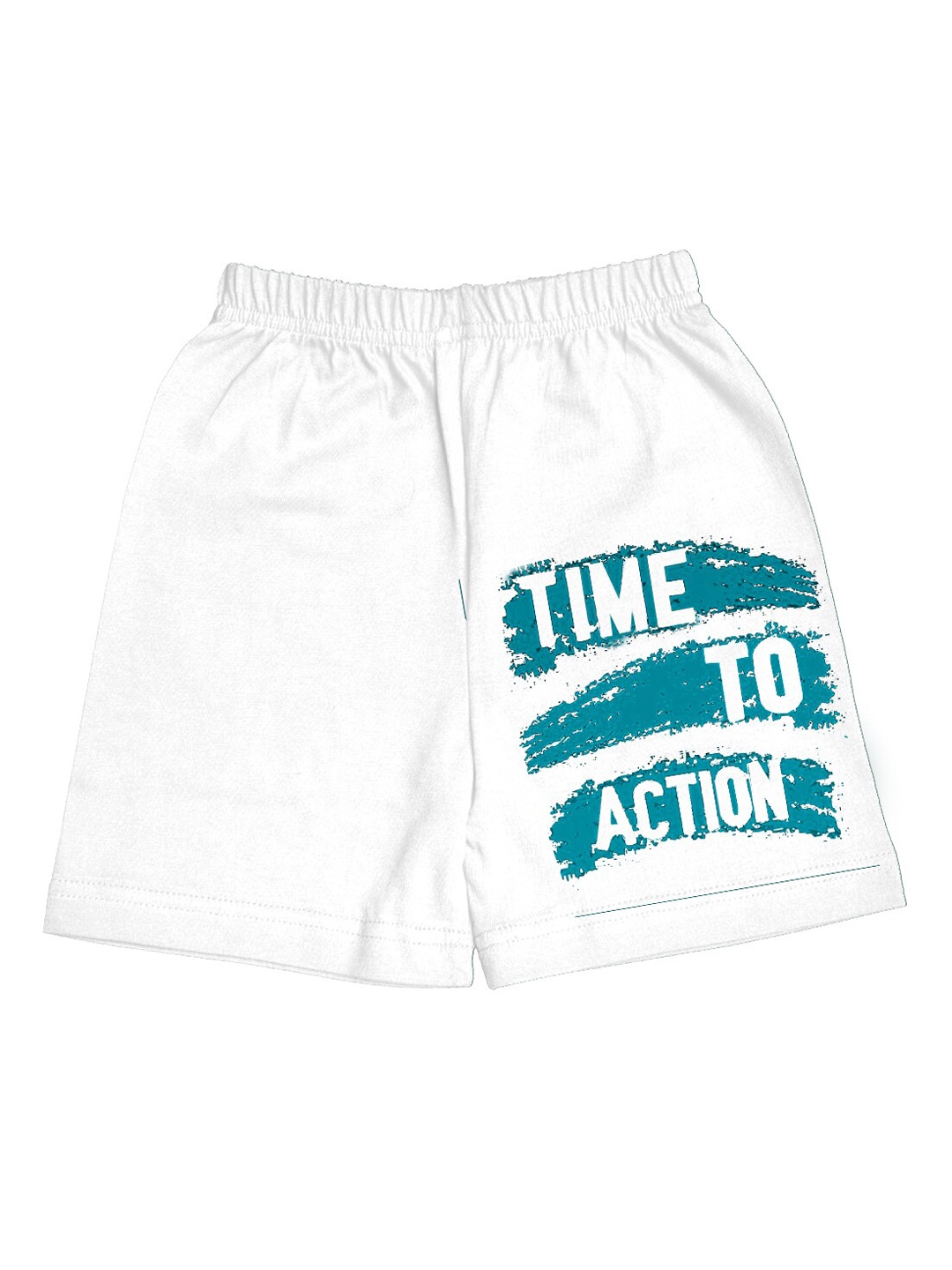 

A.T.U.N. Boys Typography Printed Mid-Rise Cotton Shorts, White