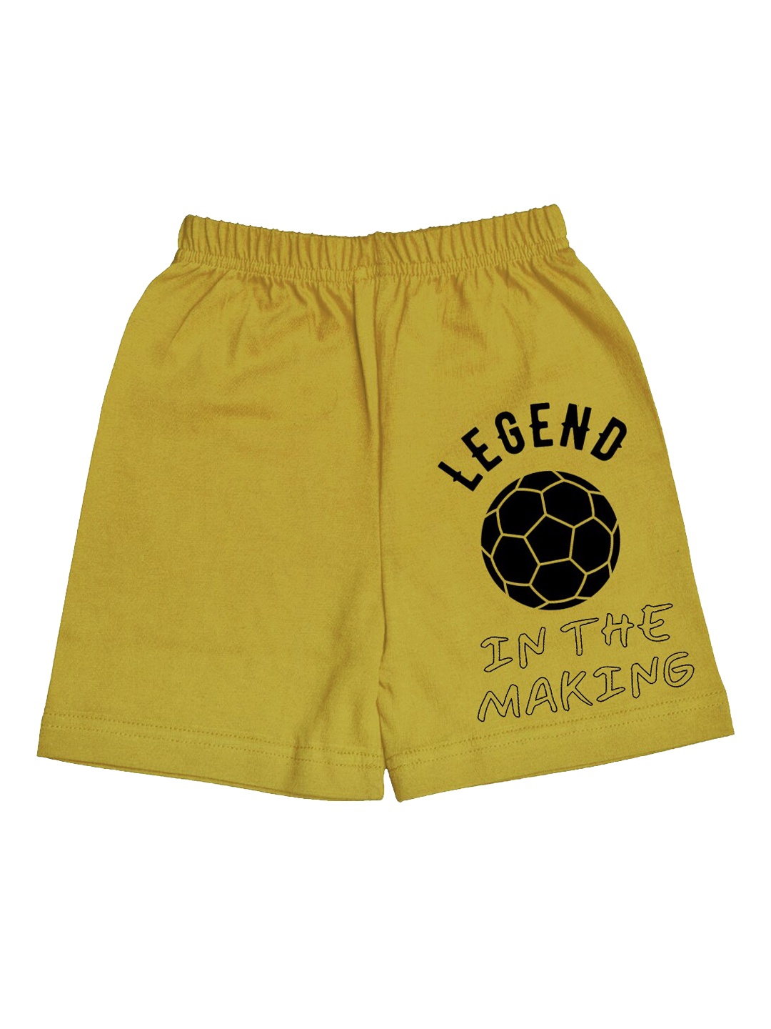 

A.T.U.N. Boys Typography Printed Mid-Rise Cotton Shorts, Mustard