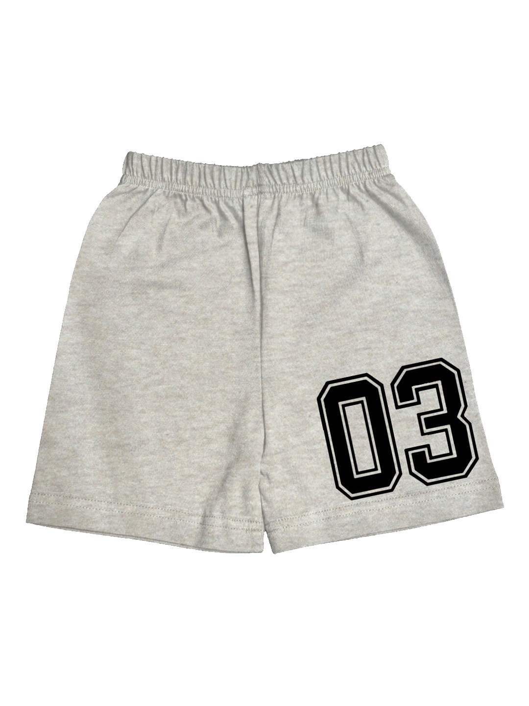 

A.T.U.N. Boys Typography Printed Mid-Rise Cotton Shorts, Grey melange