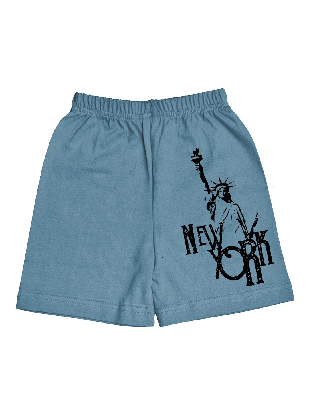

A.T.U.N. Boys Graphic Printed Mid Rise Cotton Shorts, Blue