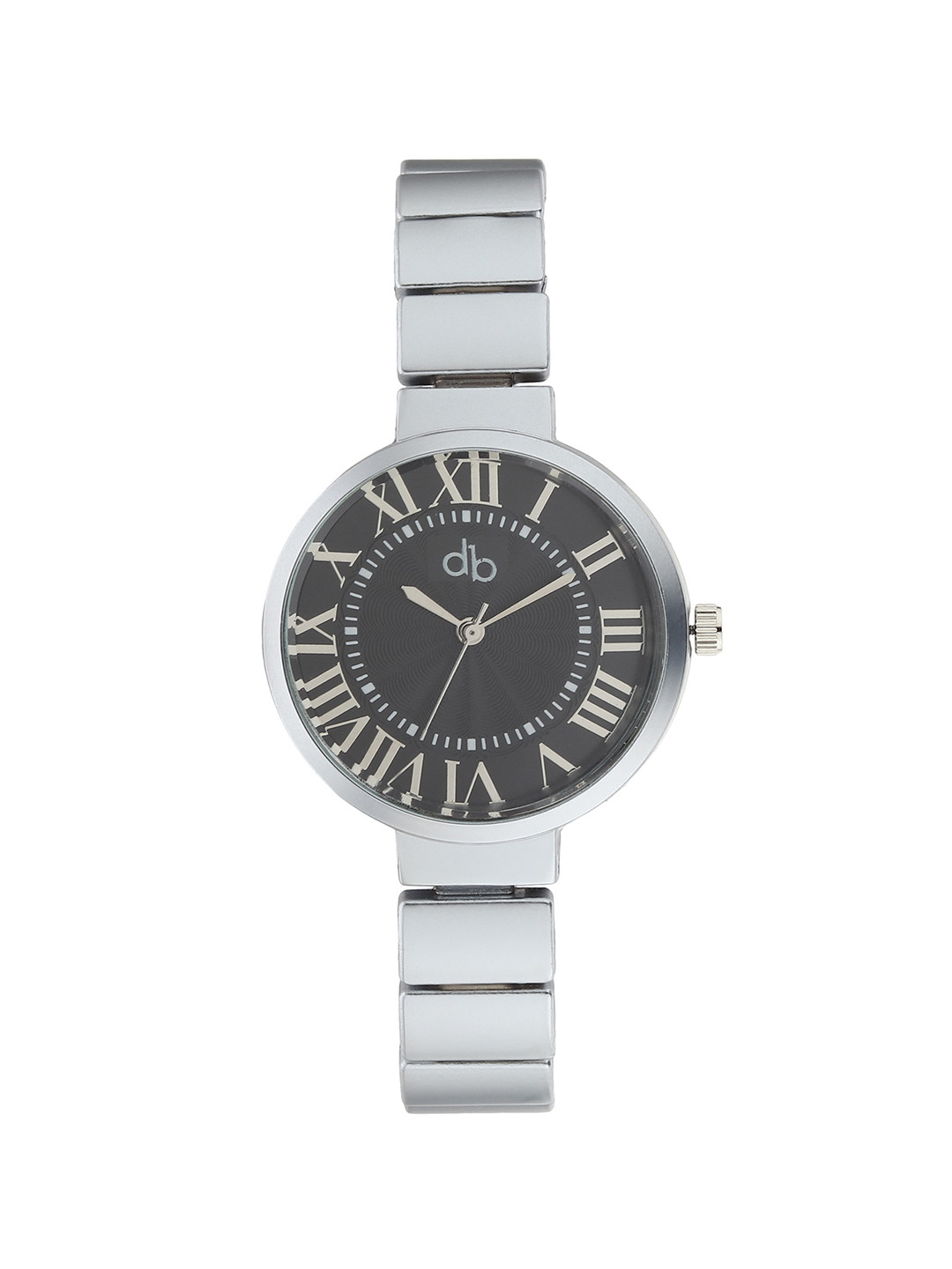 

DressBerry Women Black Dial & Silver Toned Straps Analogue Watch HOBDB-105-SL-BK