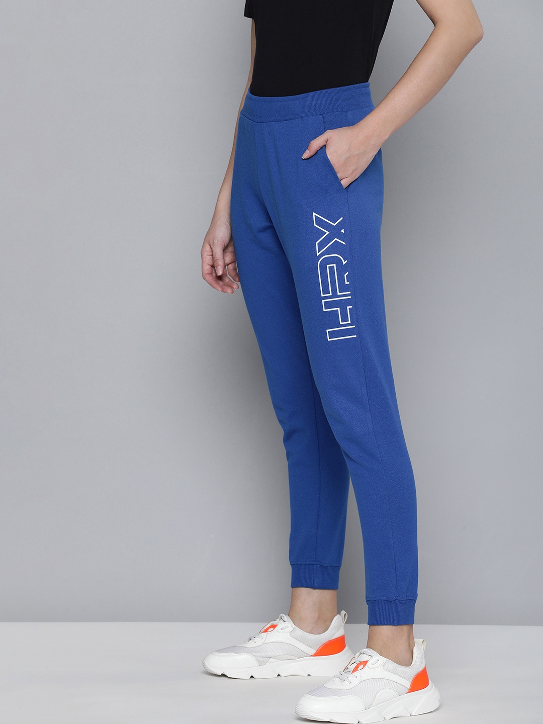 

HRX by Hrithik Roshan Women Typography Regular Fit Joggers, Blue