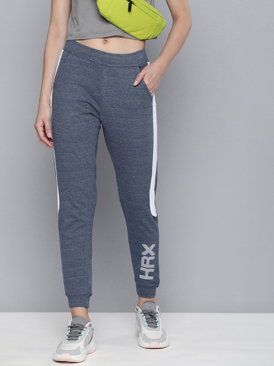 

HRX by Hrithik Roshan Women Typography Regular Fit Joggers, Blue