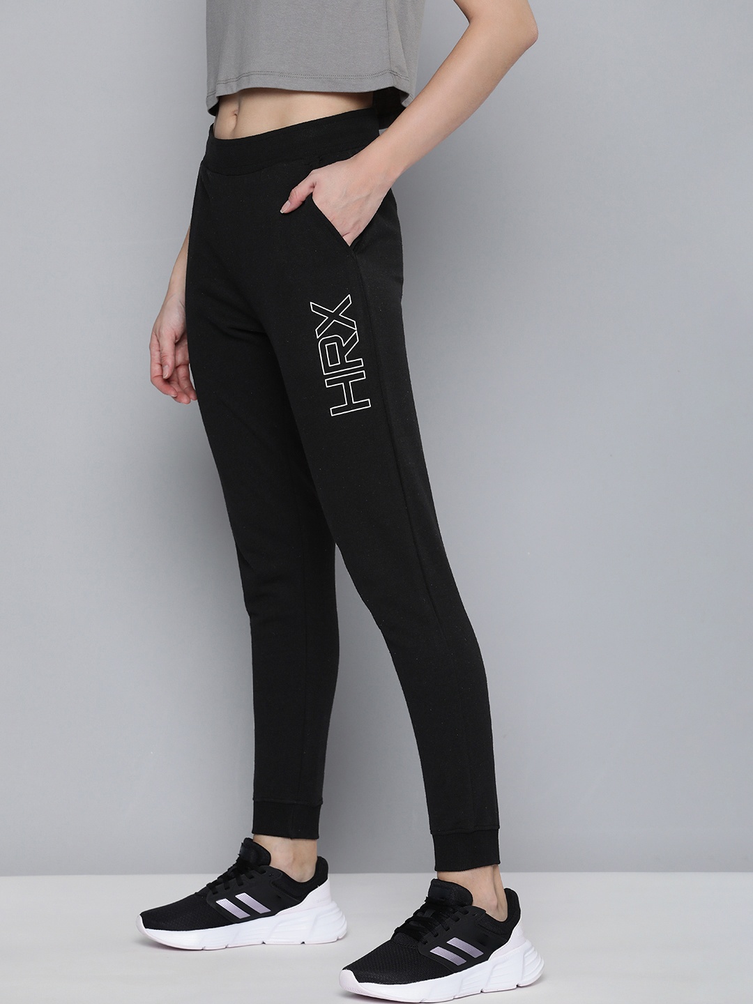 

HRX by Hrithik Roshan Women Typography Regular Fit Joggers, Black