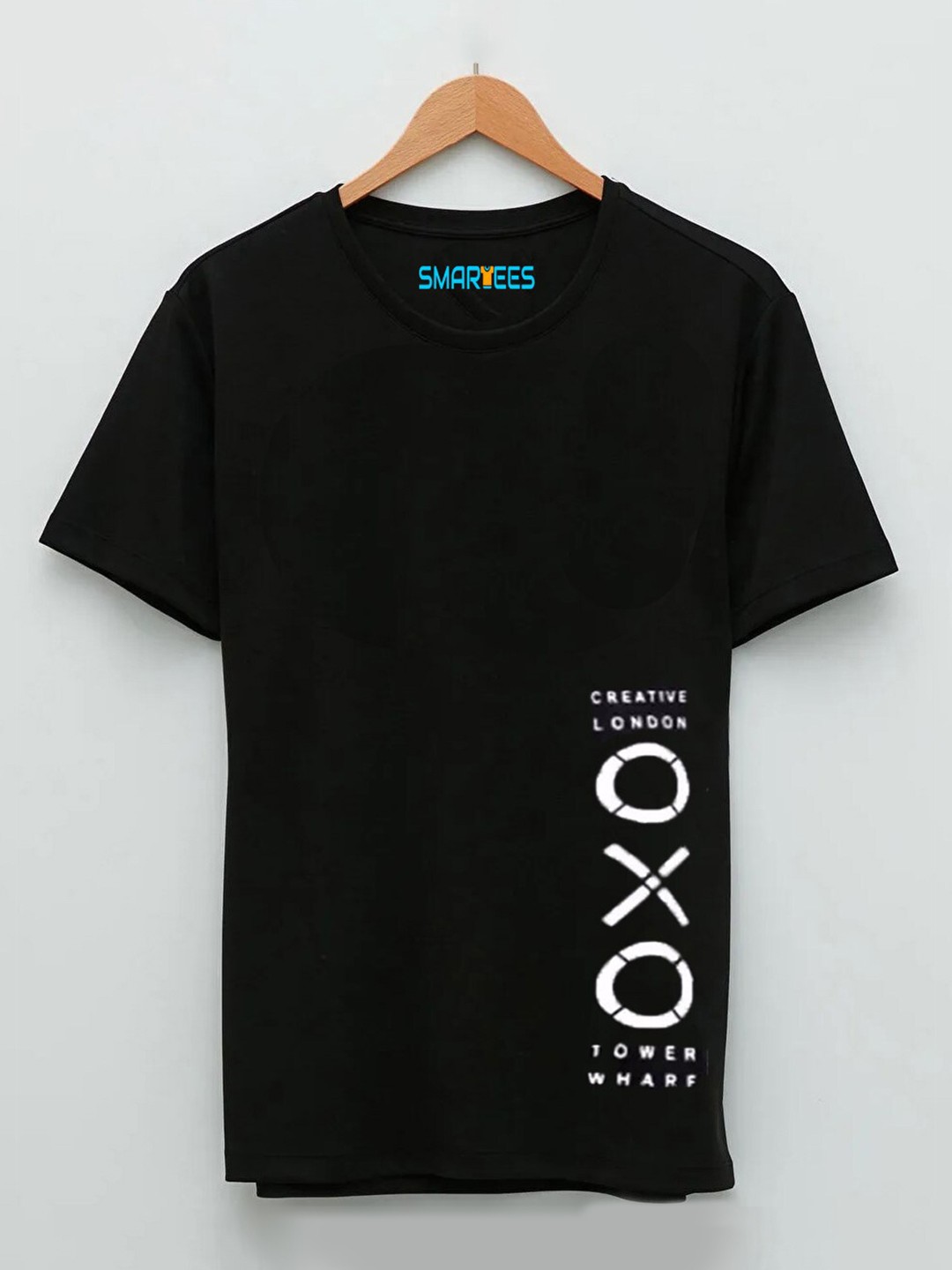

SMARTEES Typography Printed Cotton T-shirt, Black