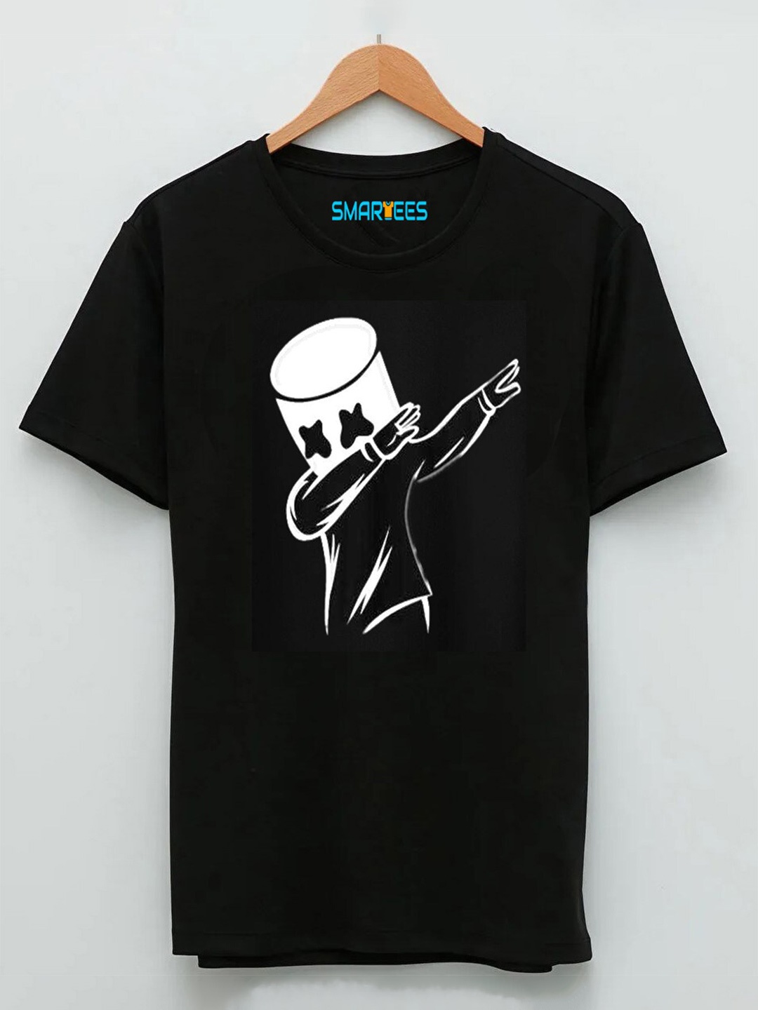 

SMARTEES Graphic Printed Cotton T-shirt, Black