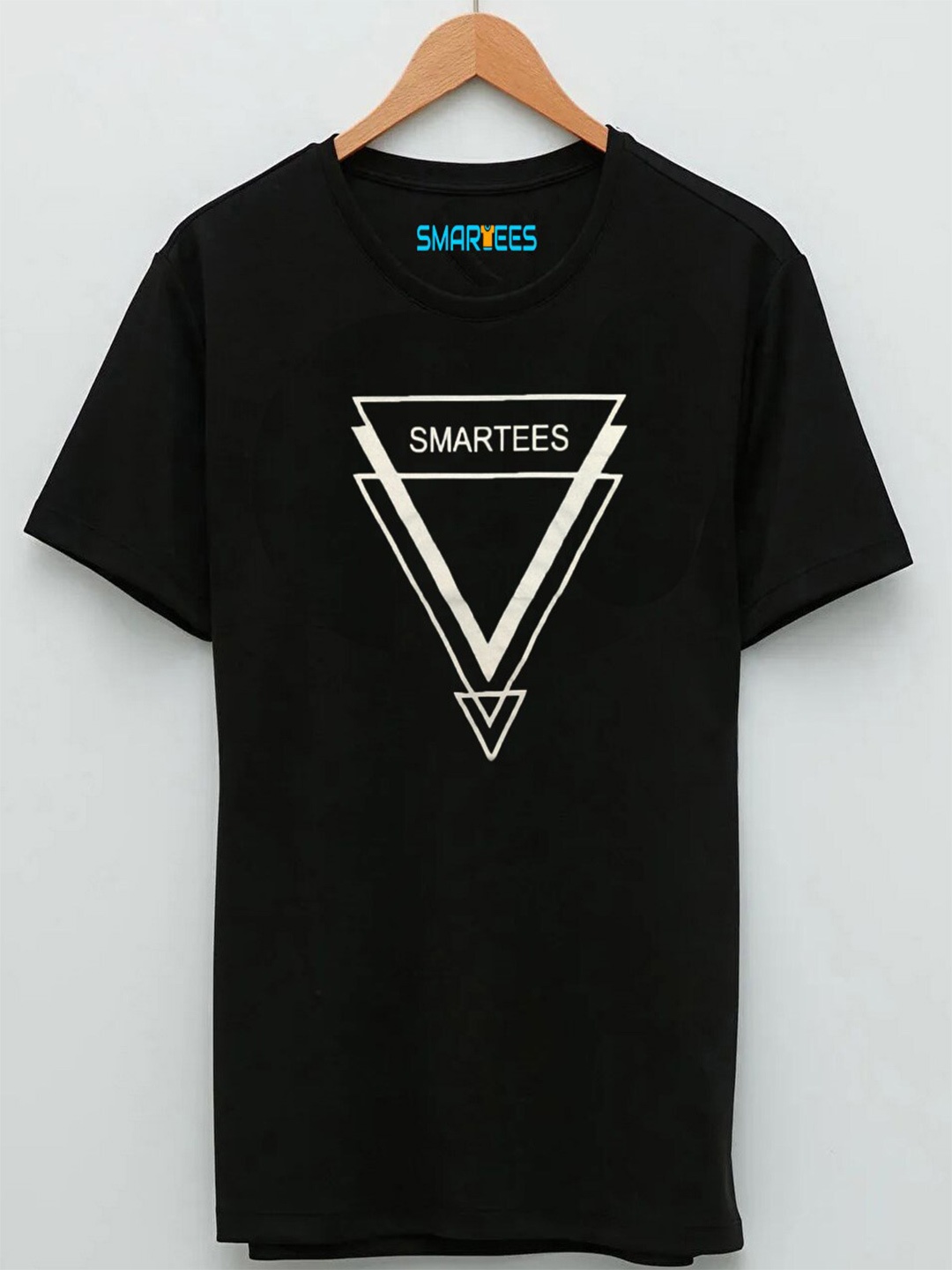 

SMARTEES Geometric Printed Cotton T-shirt, Black