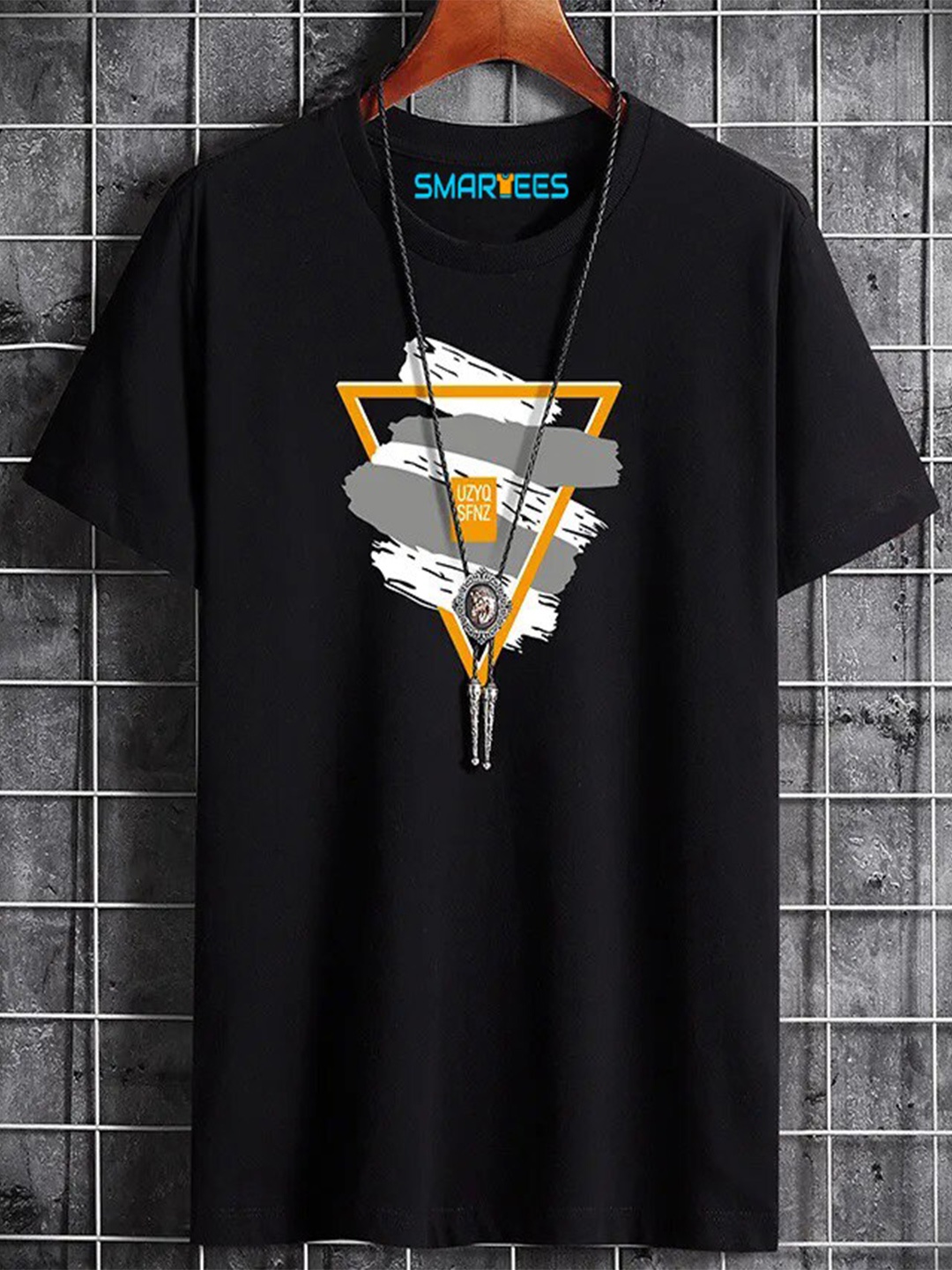 

SMARTEES Graphic Printed Cotton T-shirt, Black