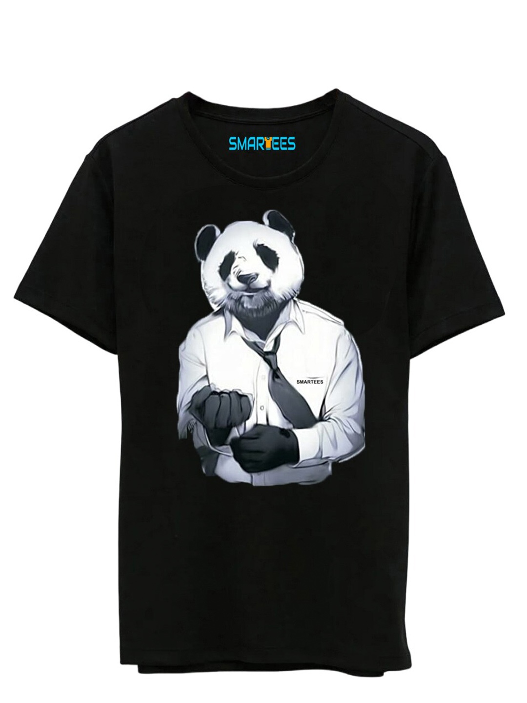 

SMARTEES Graphic Printed Cotton T-shirt, Black