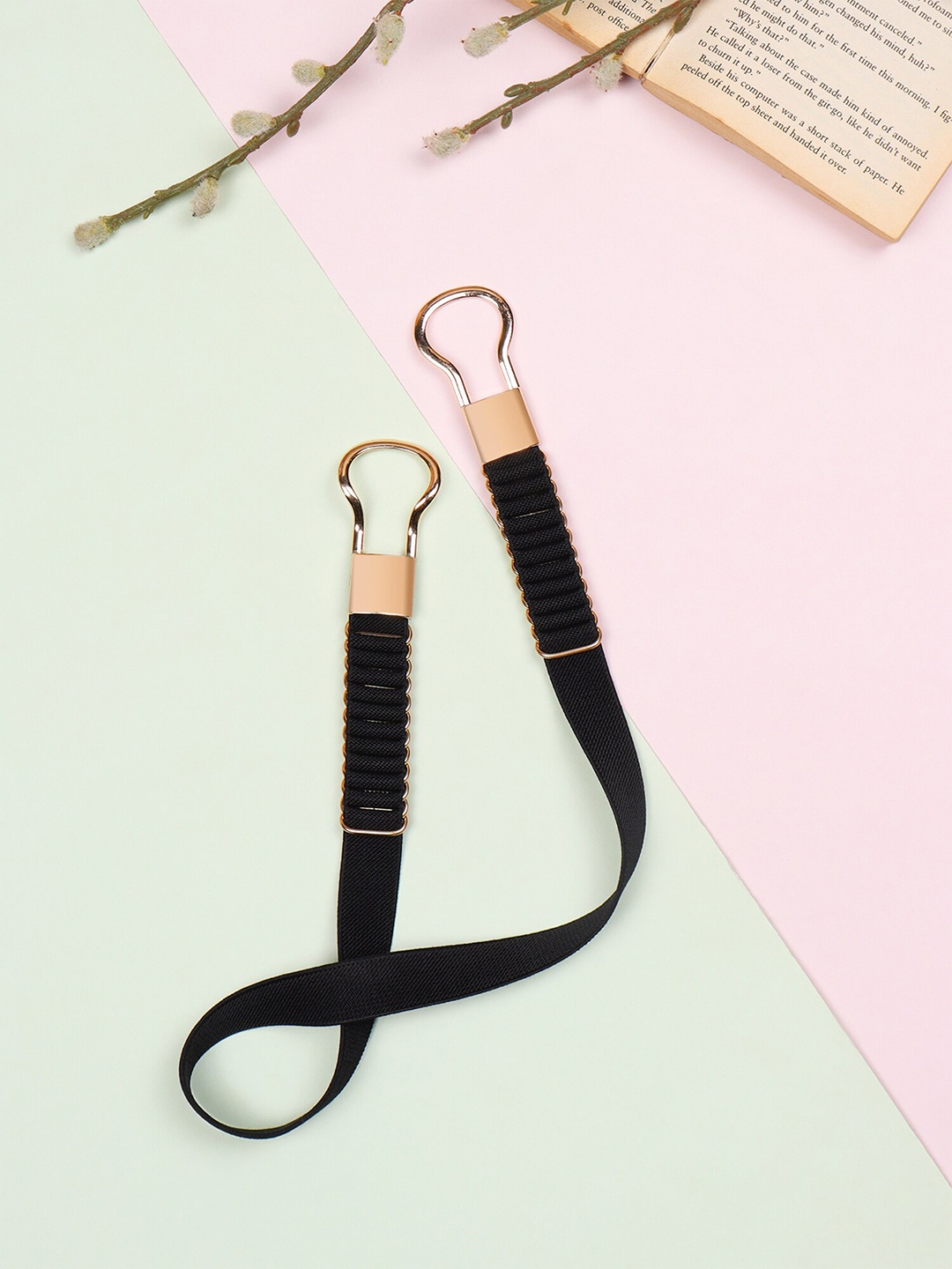 

Berrylush Women Nylon Stretchable Belt With Interlock, Black