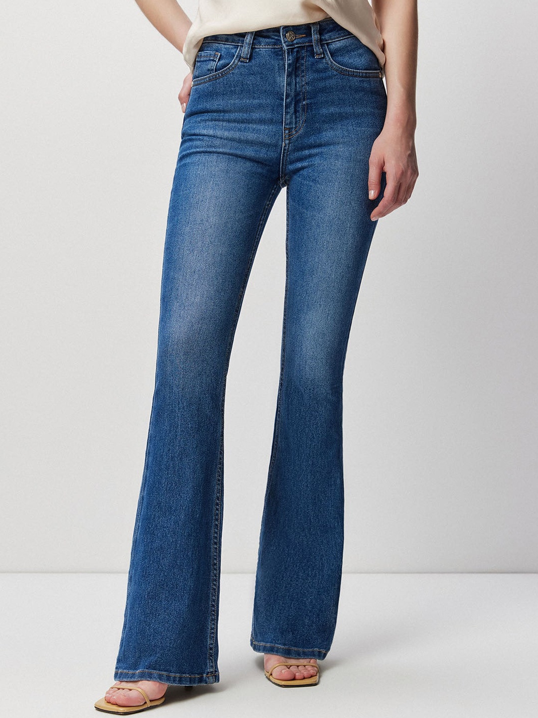 

COVER STORY Women Blue High-Rise Bootcut Jeans