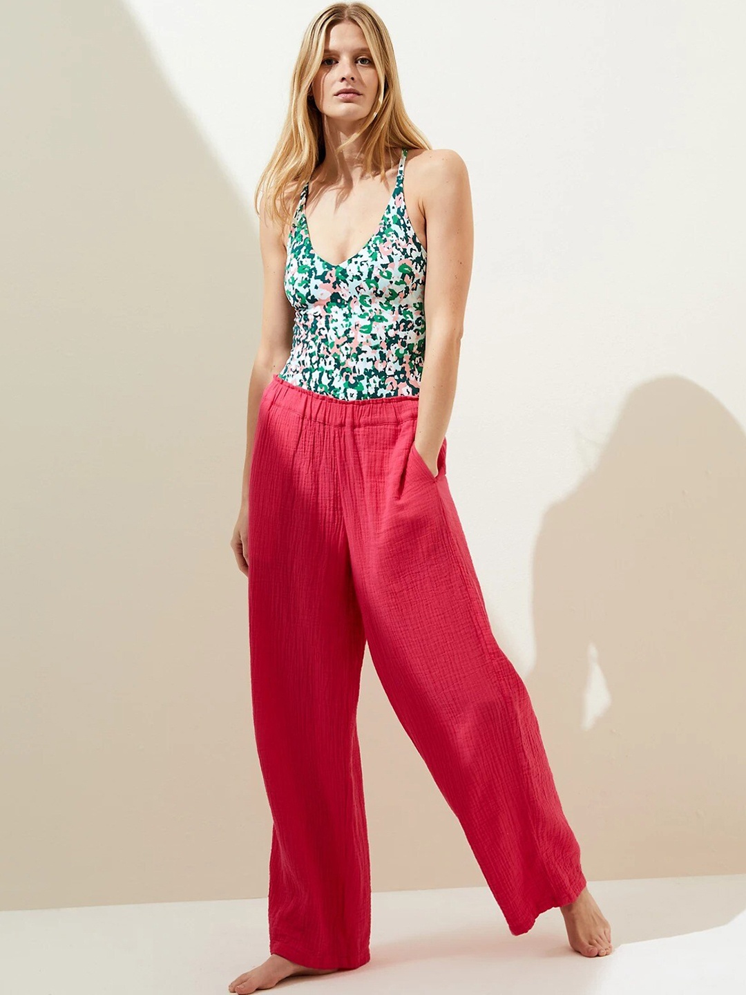 

Marks & Spencer Printed Swim Bodysuit, Green
