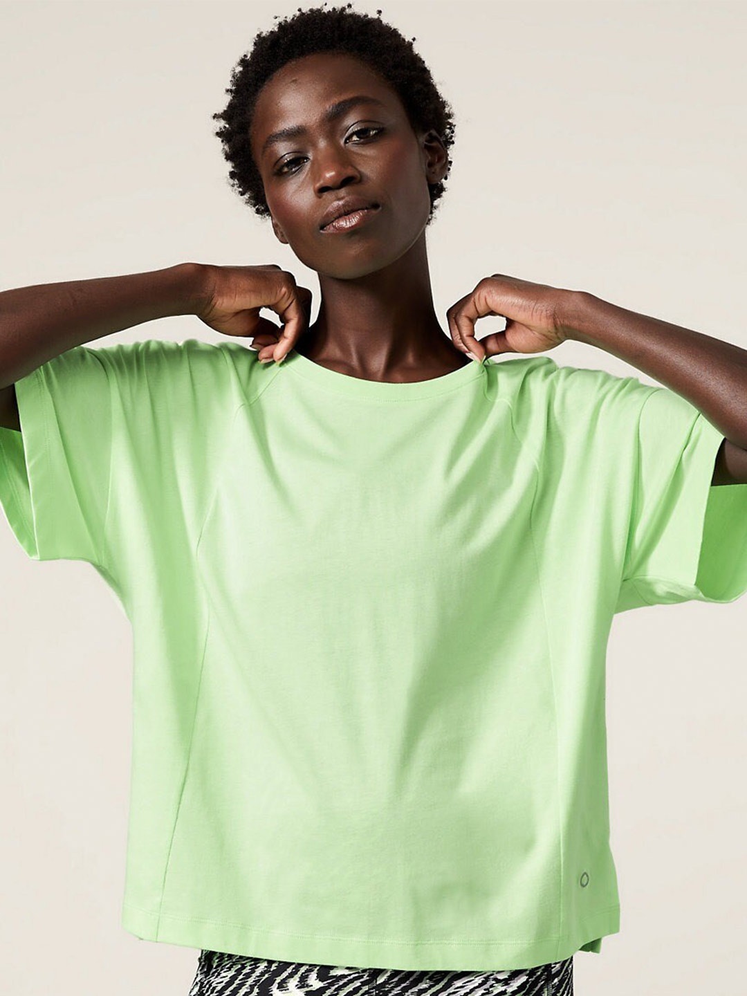 

Marks & Spencer Round Neck Cotton T-shirt, Green