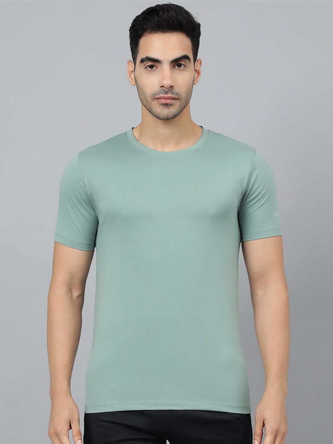 

SPORT SUN Round Neck Sports T-shirt, Green