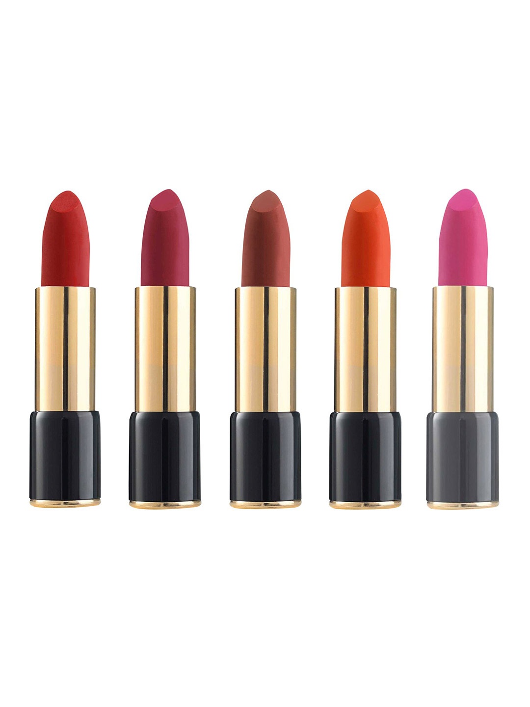 

BlushBee Beauty Set Of 5 Lip Nourishing Organic Vegan Matte Lipsticks, Multi