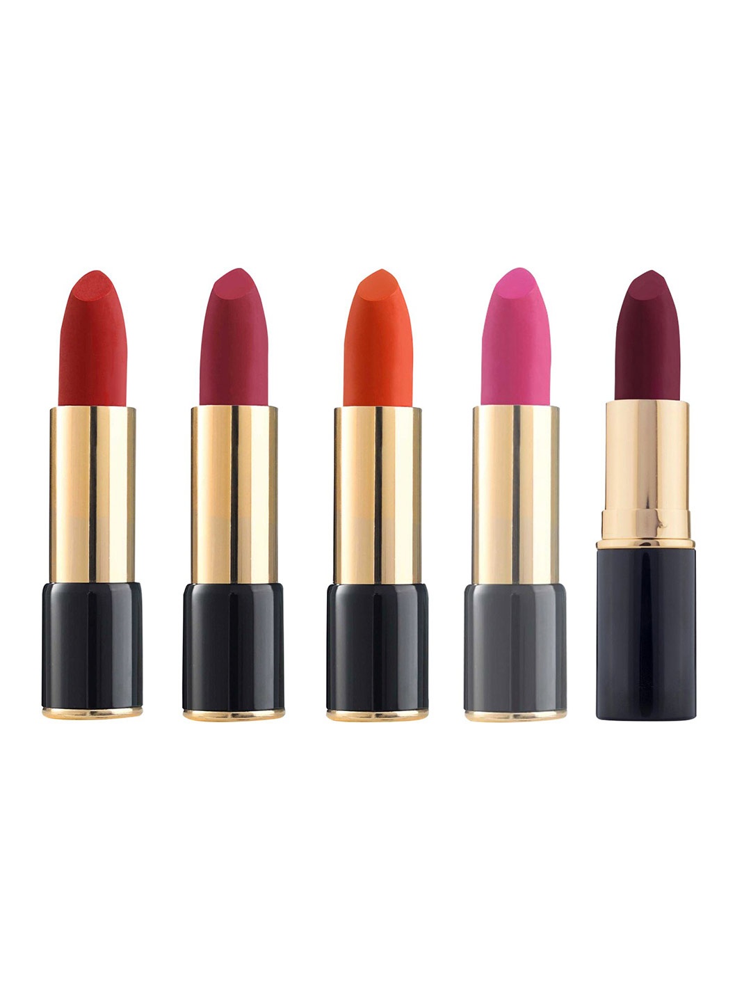 

BlushBee Beauty Set Of 5 Lip Nourishing Organic Vegan Matte Lipsticks, Multi