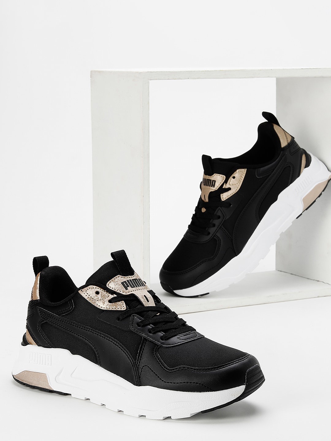 

Puma Women Trinity Lite Metallics Sneakers, Black