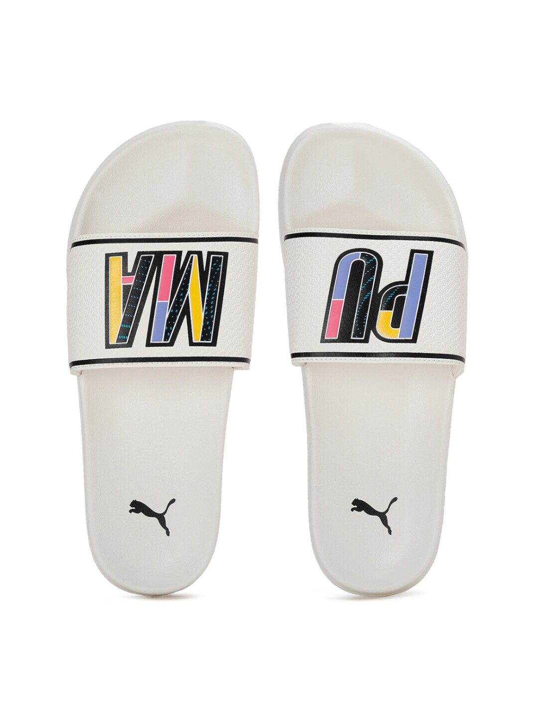 

Puma SWxP Leadcat 2.0 Brand Logo-Printed Sliders, Off white