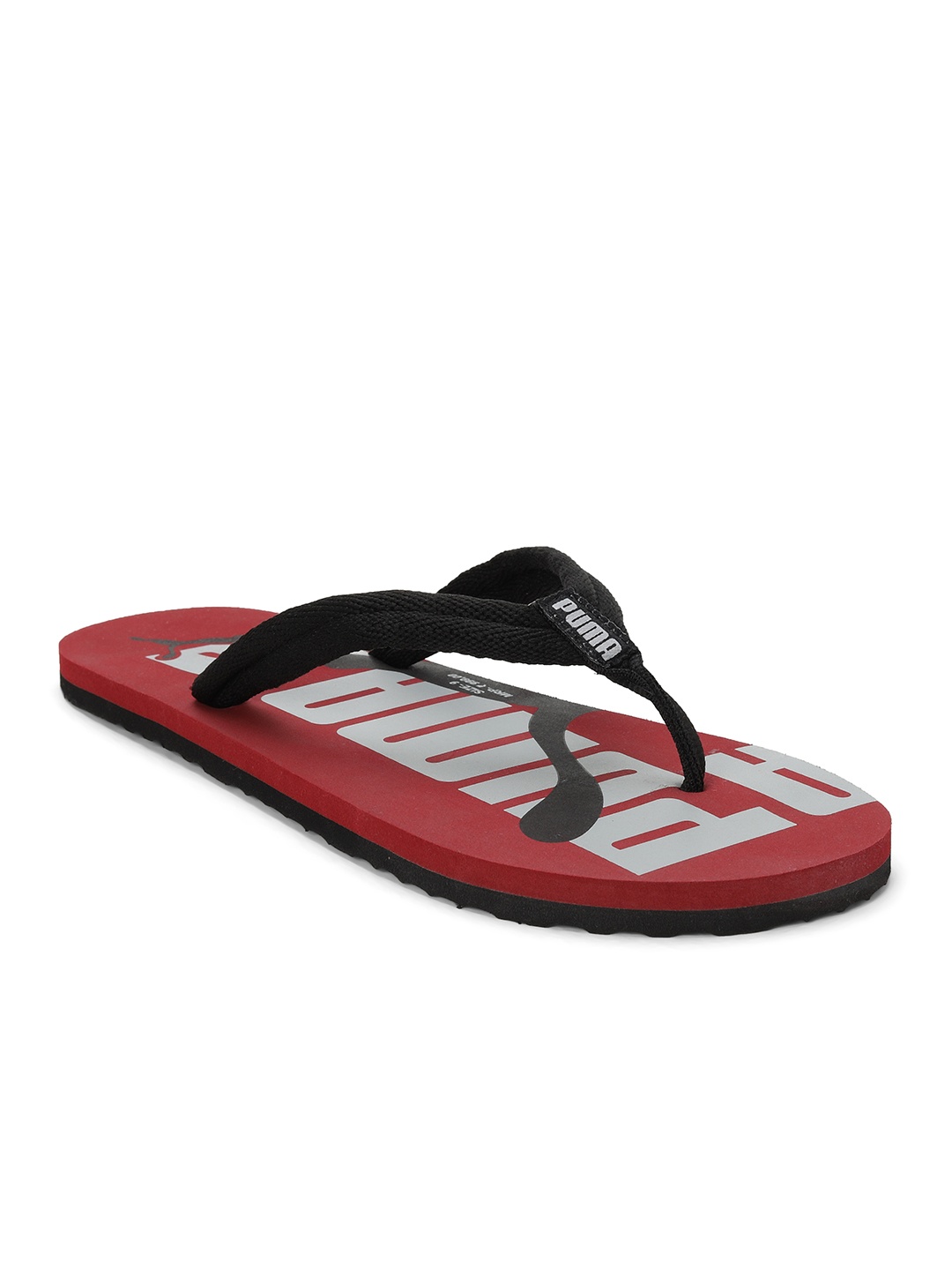 Puma Men Cloud Brand Logo-Printed Flip Flops, Red