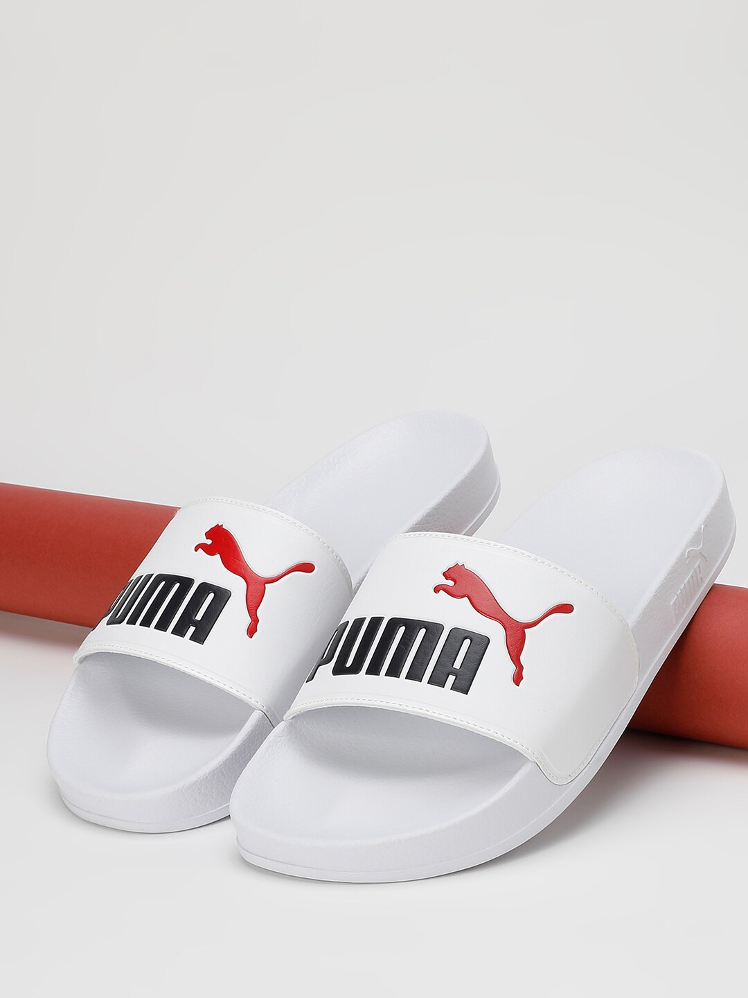 

Puma Leadcat Brand Logo Print Sliders, White