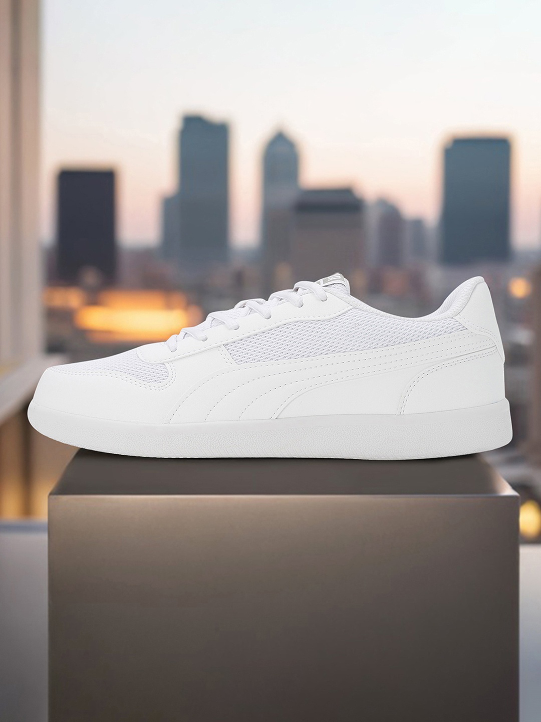 

Puma Punch Comfort Brand Logo-Printed Sneakers, White