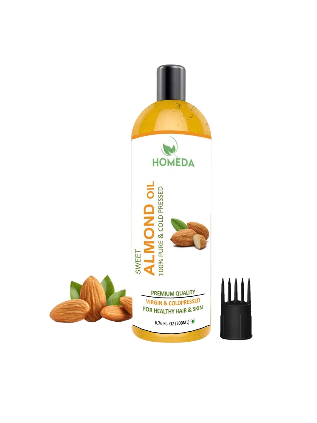 

Shudh Online Cold Pressed Almond Oil With Comb Apllicator-200 ml, Yellow