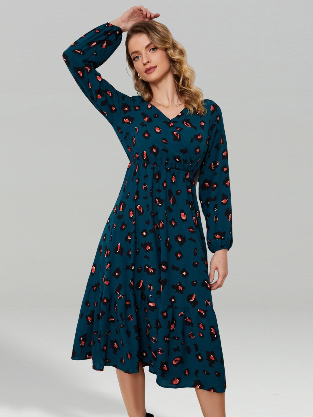 

JC Collection Multicoloured Floral Print Fit & Flare Midi Dress, Multi