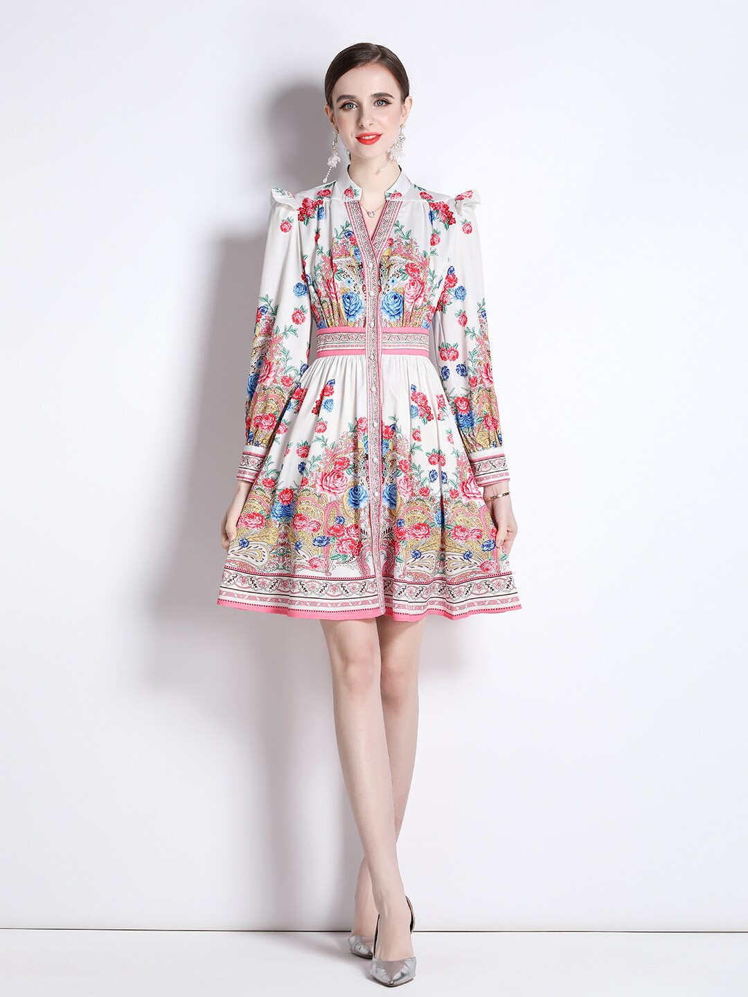 

JC Collection Pink Floral Print Fit & Flare Dress