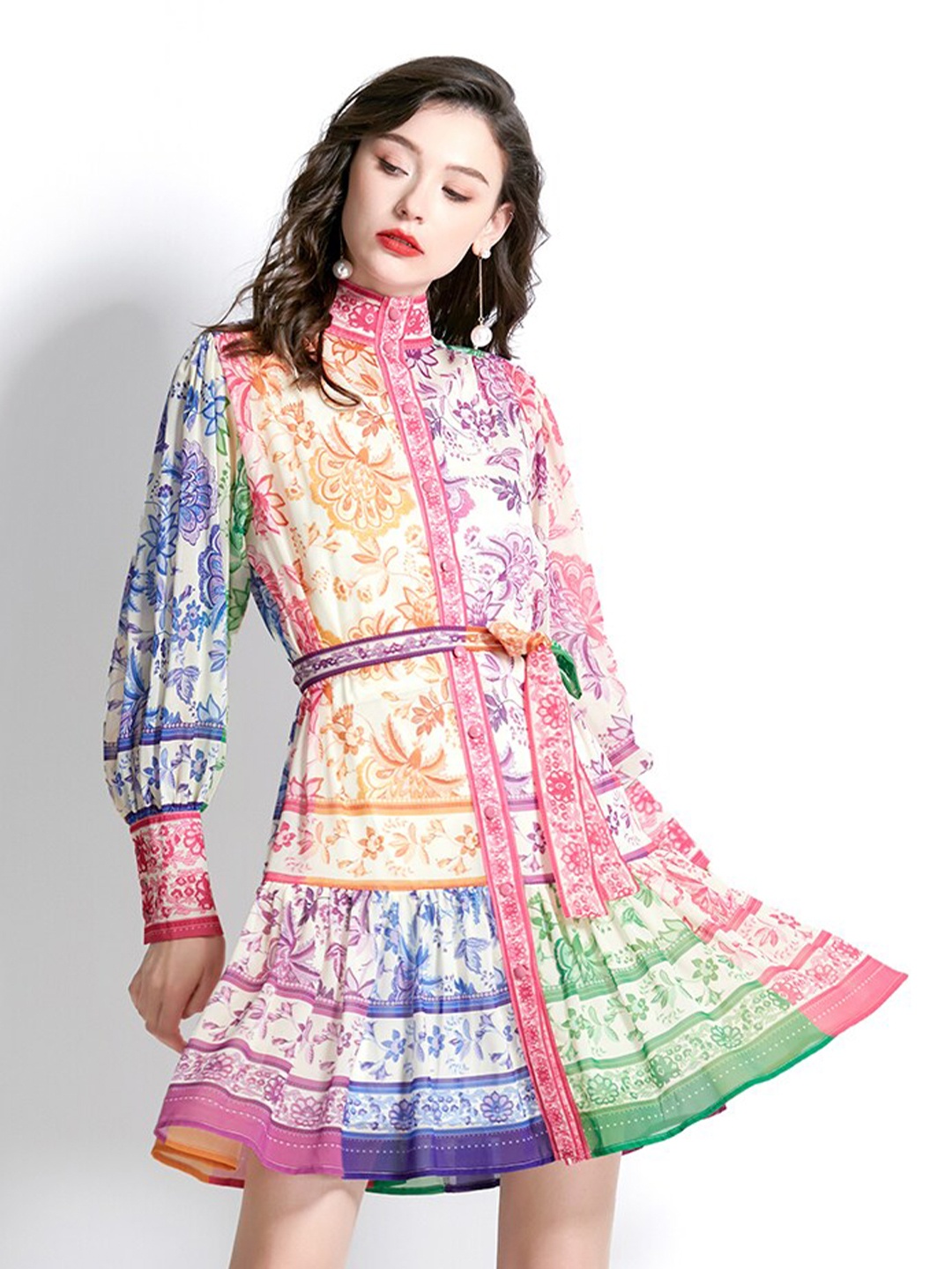 

JC Collection Multicoloured Print Fit & Flare Dress, Multi