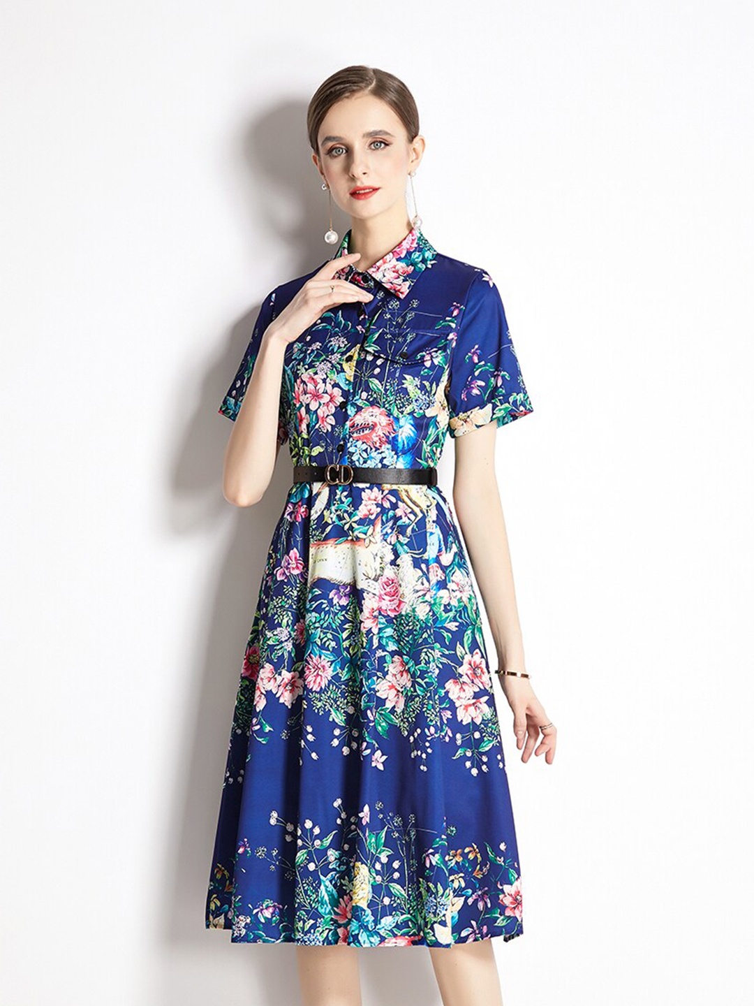 

JC Collection Multicoloured Floral Print Fit & Flare Dress, Multi