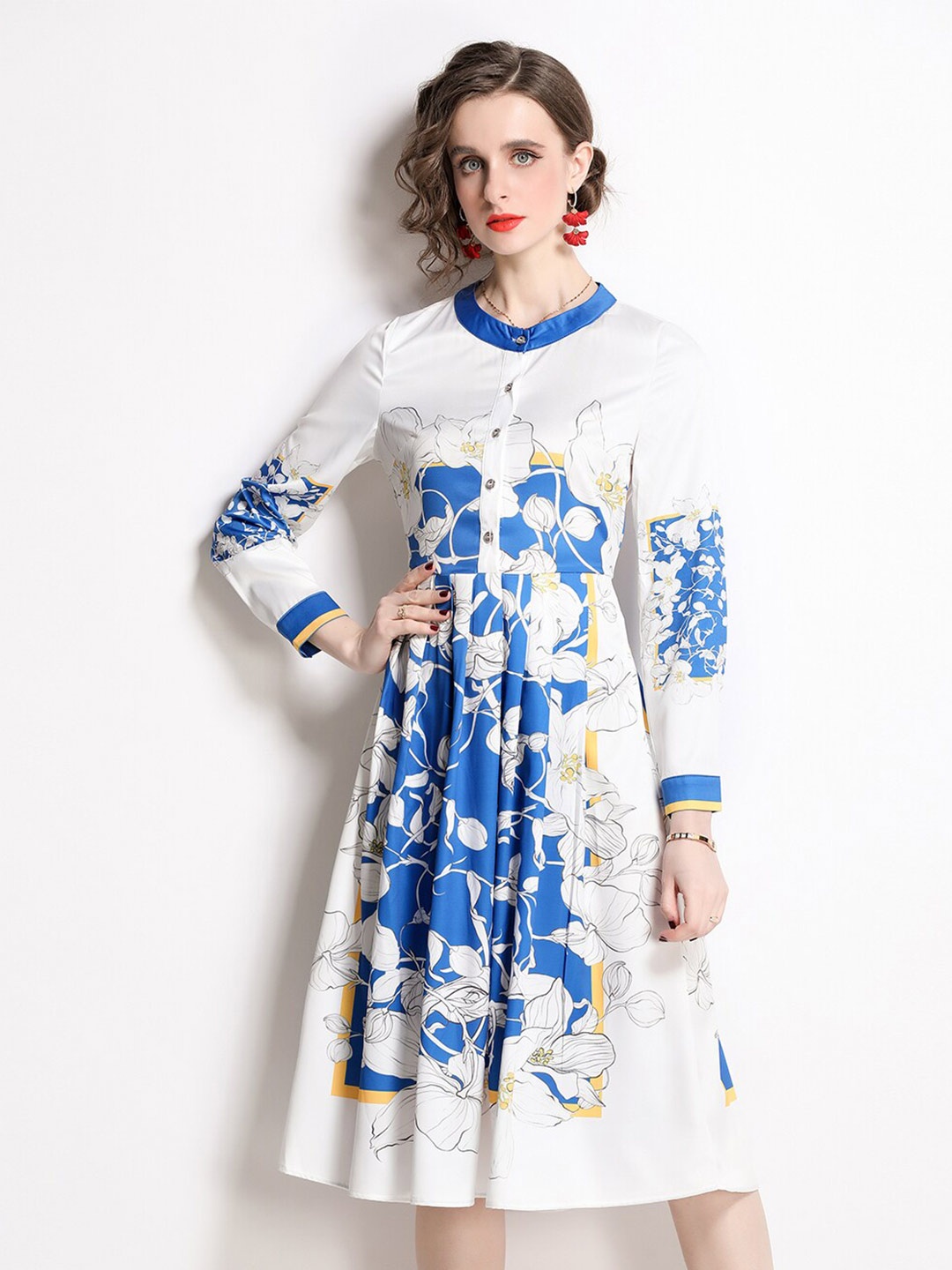 

JC Collection Multicoloured Floral Print Fit & Flare Dress, Multi