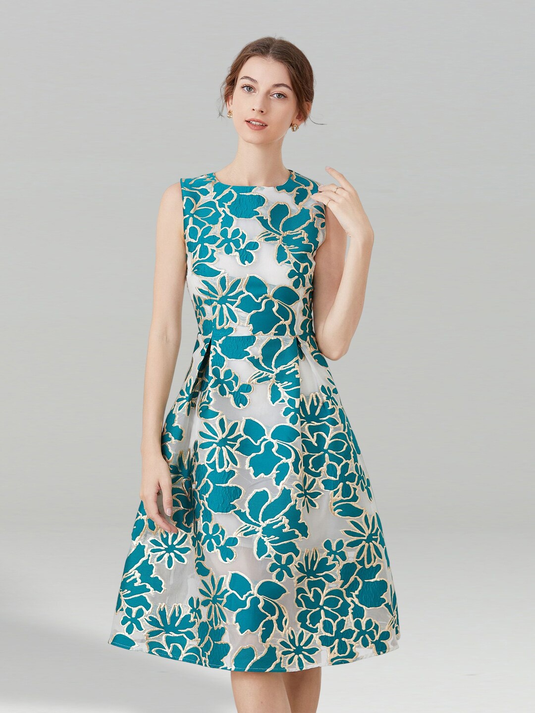 

JC Collection Multicoloured Floral Print Fit & Flare Dress, Multi