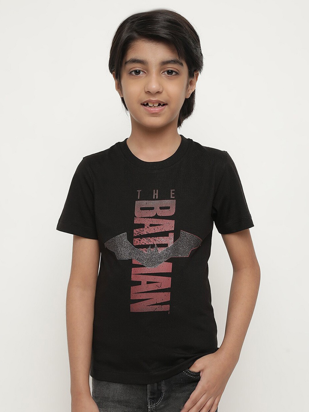 

Octave Boys Batman Printed Cotton T-shirt, Black