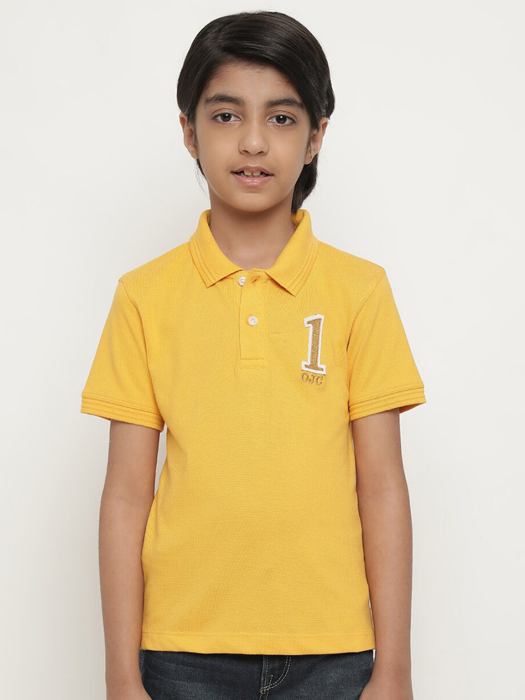

Octave Boys Polo Collar Cotton T-shirt, Yellow